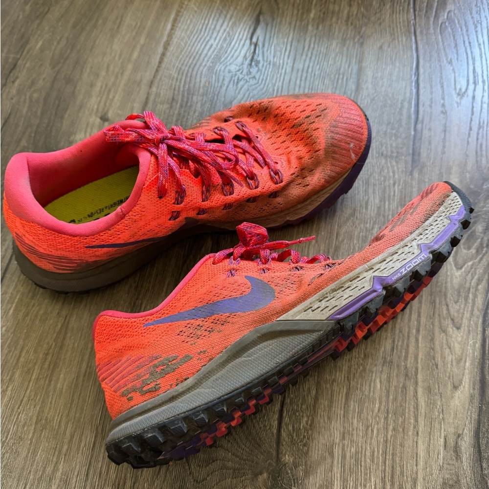 Nike Women's Vibrant Red and Purple Trail Shoes
